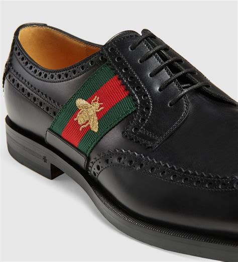 gucci men's oxford shoes|black Gucci lace up shoes.